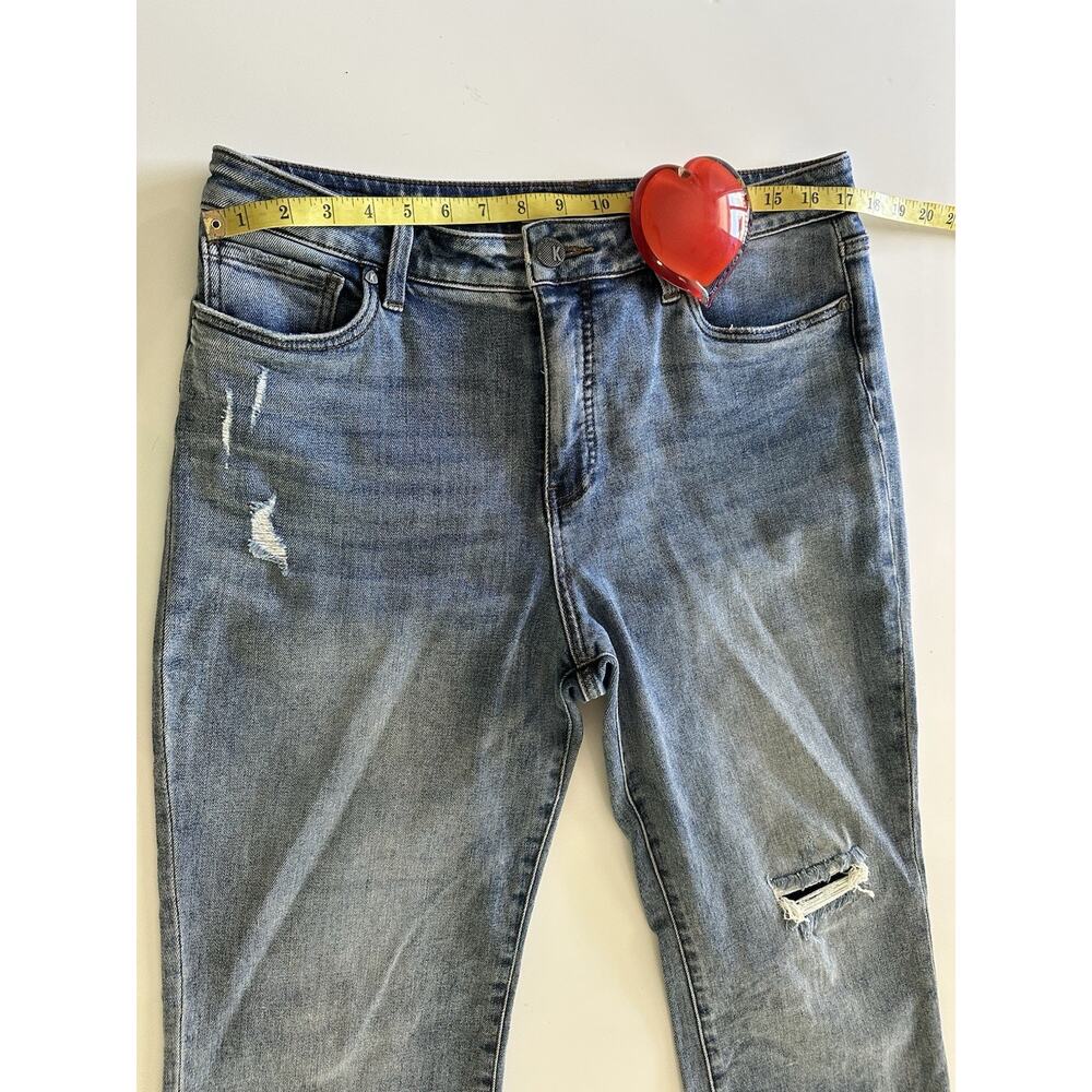 Kut From The Kloth Jeans Womens Sz 12 Blue Kelsey High Rise Fab Ab Ankle Flare - Picture 3 of 7
